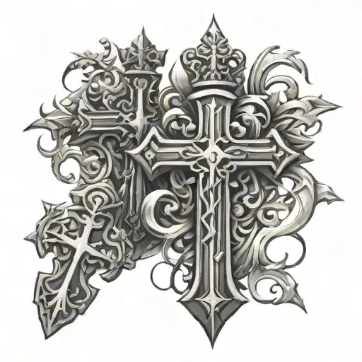 Crosses With Thorned Crown