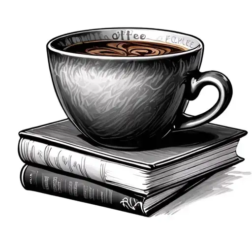 5 Books Coffee Cup On Top