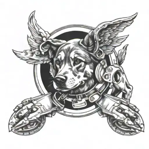 A Halo Over The Word Astro And Car Paw