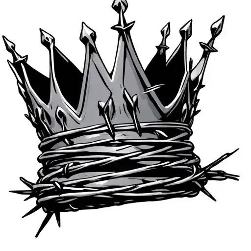 Crown Barbed Wire Wrapped