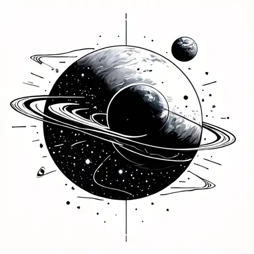 Planet Astrology Tattoo Design