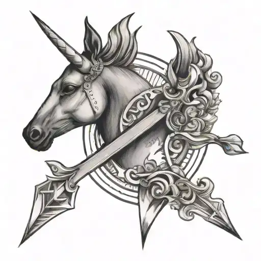 Sagittarius Arrow With Astrological Sign