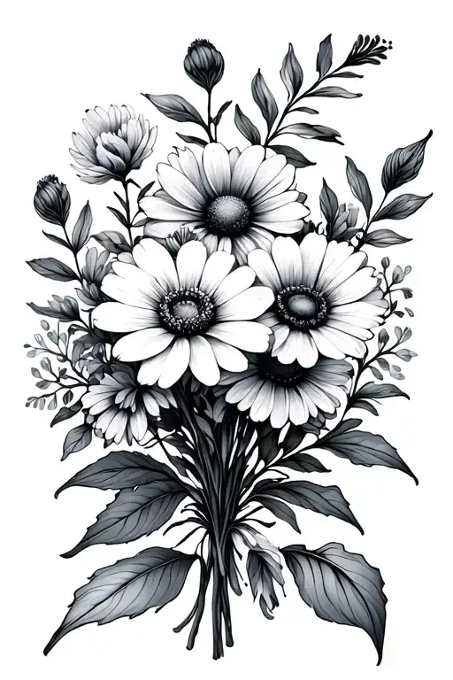 Birth Flowers March October November Birth Flower Bouquet Dainty