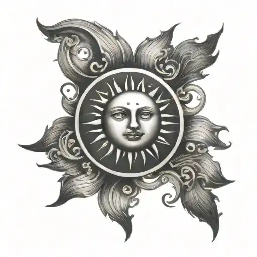 Sun With A Moon In It