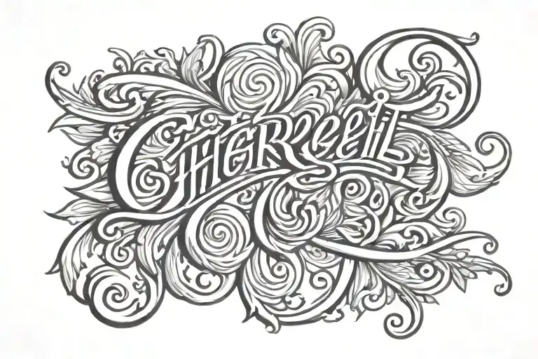 The Word Cherrell In Cursive