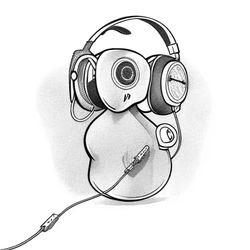 Bad Duck With Glasses Headphones And Sketchers