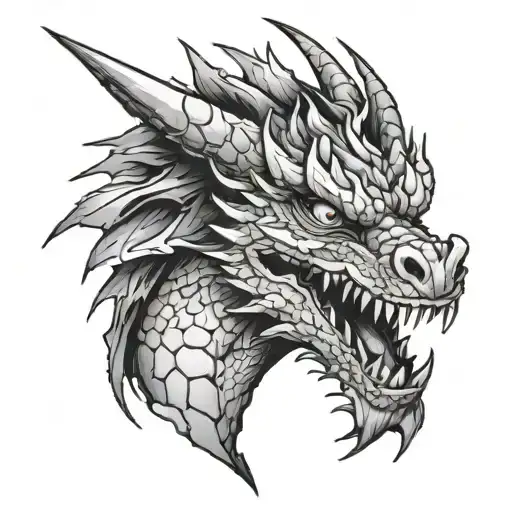 Dragon Emerging From Ripped Skin