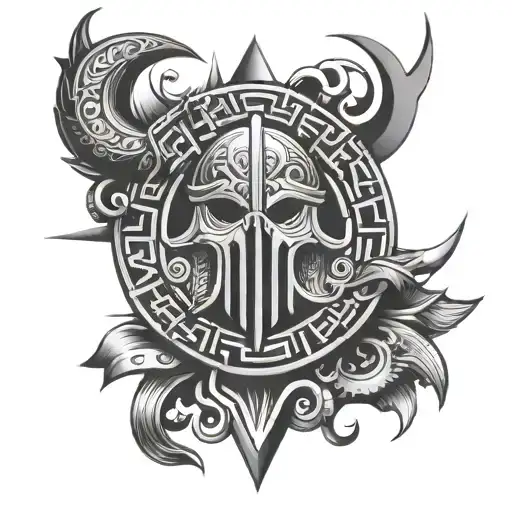 Viking Sleeve Tattoo Gaming Symbols