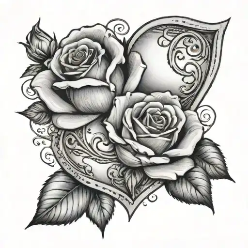 Friendship Heart 2 Roses