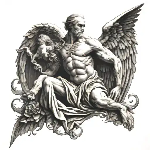 Philosopher With Fallen Angel