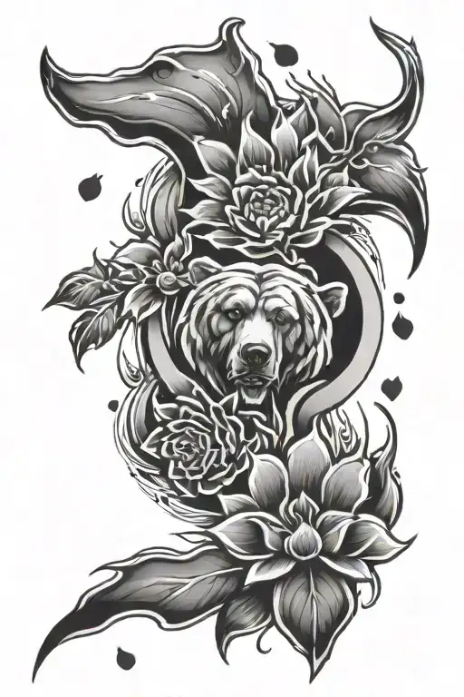 In Memory Of Someone Tattoo With Bear Paw Prints Slowly Fading Away