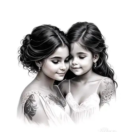 Mother And 2 Daughters