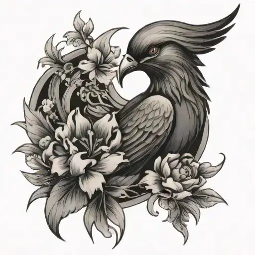 Phoenix And Flower
