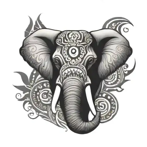 Tribal Elephant Head