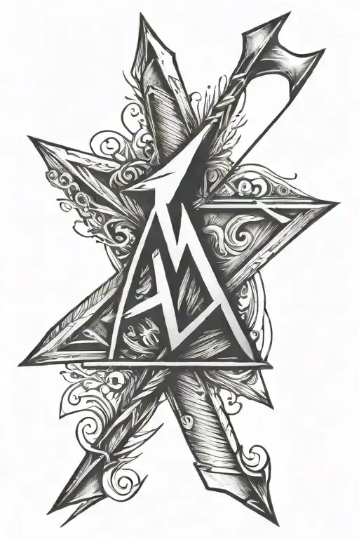 Arrow With A And V Letters