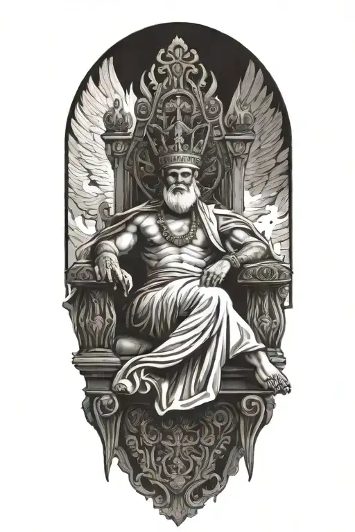 God Sitting On His Throne
