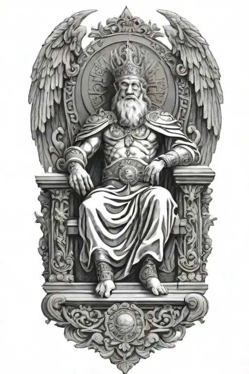 God Sitting On His Throne