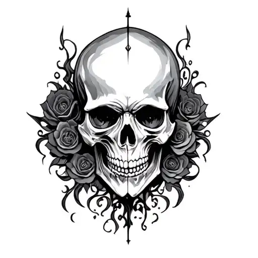 Gothic Skull Surrounded