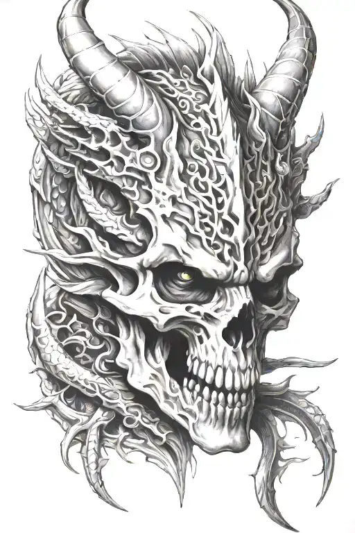 Dragon Skull Face
