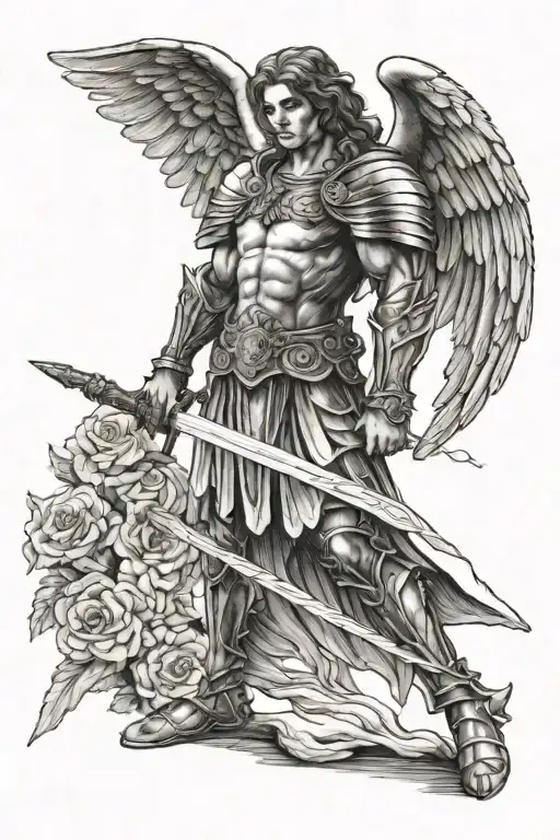 Archangel Michael Holding A Sword