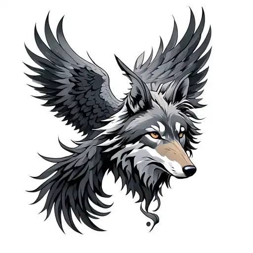 Alpha Wolf And Phoenix