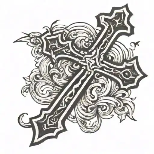 Small Tattoo Of A Cross And Little Design And The Meaning Of God