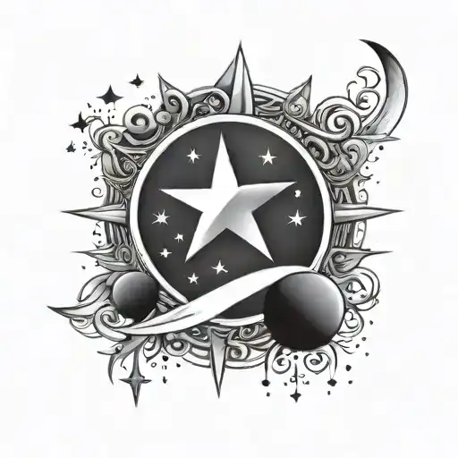 Simple Star And Moon