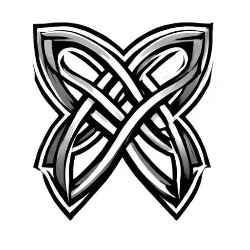 Celtic Knots In The Shape Of A Ribbon