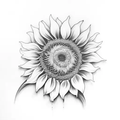 Sunflower Next To A Cow Skull