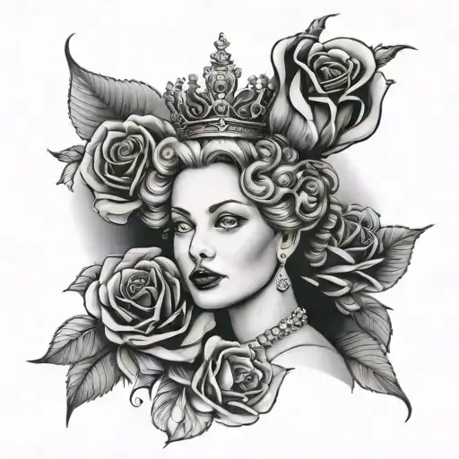 Queen With Rose