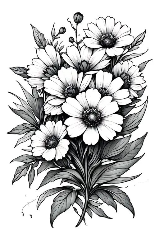 Wildflower Geometric Fine Line