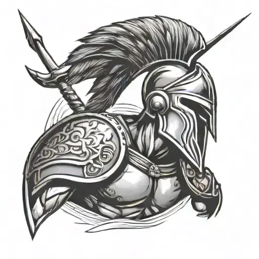 Spartan Warrior With Shield