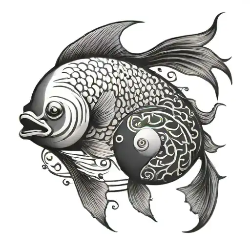 Yinyang Fish Swimming