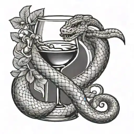 Snake And Wine Glass