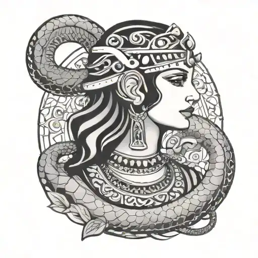 Cleopatra And Snake