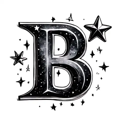 A Little Star And Little B Letter Make It Really Small