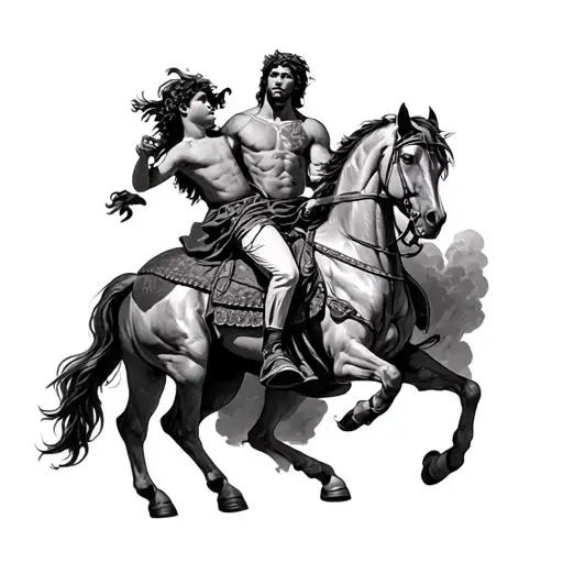 Achilles On A Horse And A Little Boy Who Lost His Father