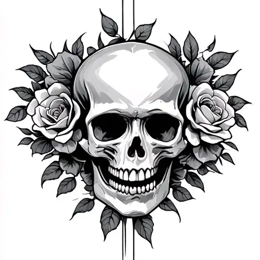 Skull And Hearts Connected