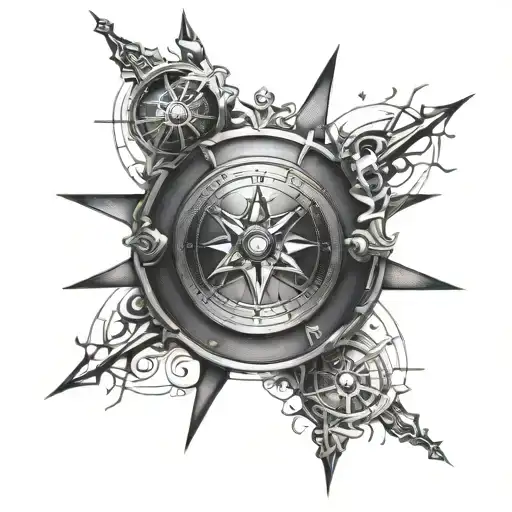 Clock Compass Lost Time