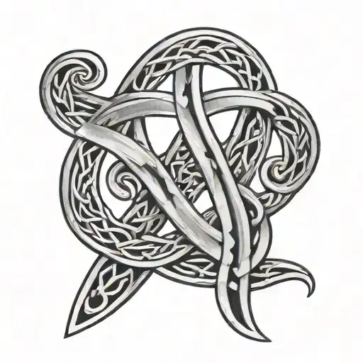 A Celtic Knot With The Letters J K Incorporated Within