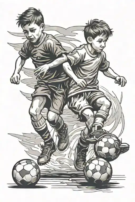 Children Playing Football