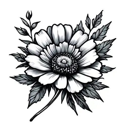 Minimalist Fine Line Birth Flower Tattoo January And September