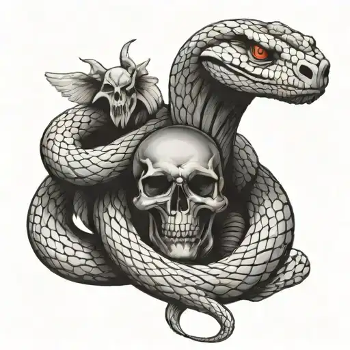 Snake And Angel Of Death With