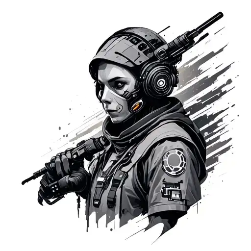 Digitale Electronic Tattoo For It Specialist Cyberpunk