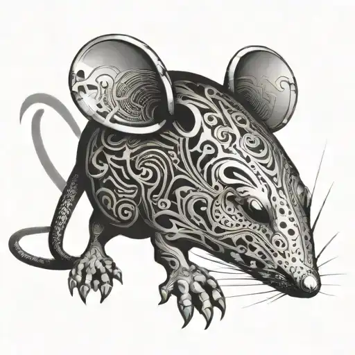 An Artistic Interpretation Of A Computer Mouse Morphing Into An Animal Silhouette