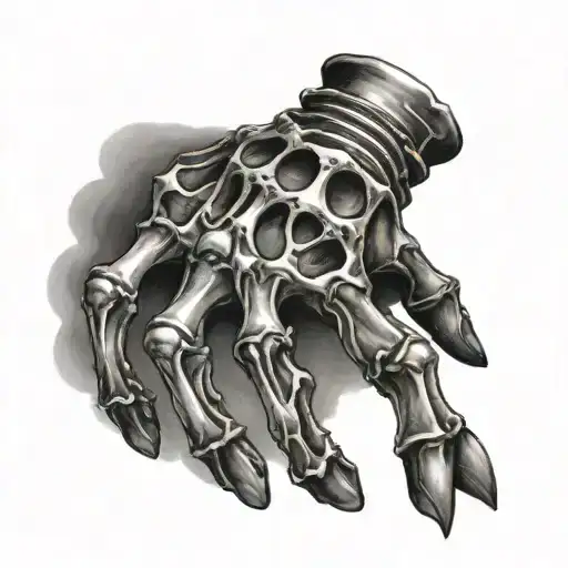 Skeleton Hand Withe All Swing Eye In The Middle