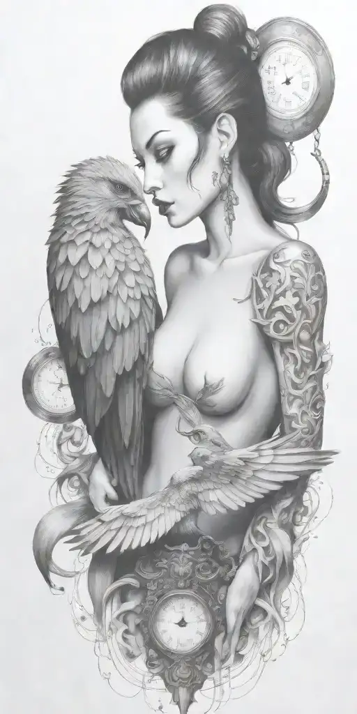 Put A Scale Of Justice Hanging Out Of The Birds Mouth