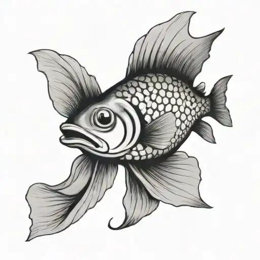 Fish Swimming Against The Tide