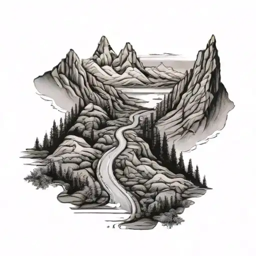 Mountain Road Leading Towards