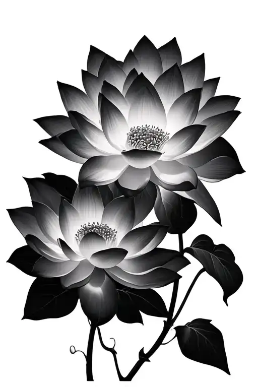 Lotus Flowers Growing